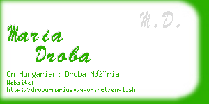 maria droba business card